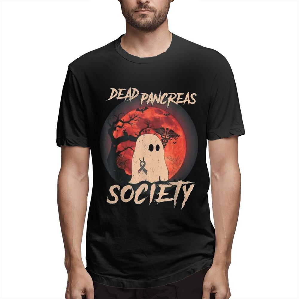 WEIJIE Mntrerm Design Awareness In Diabetes Dead Pancreas Society Ghost Heavy Metal Rock And Roll sports cottton Men T Shirt Birthday Gift