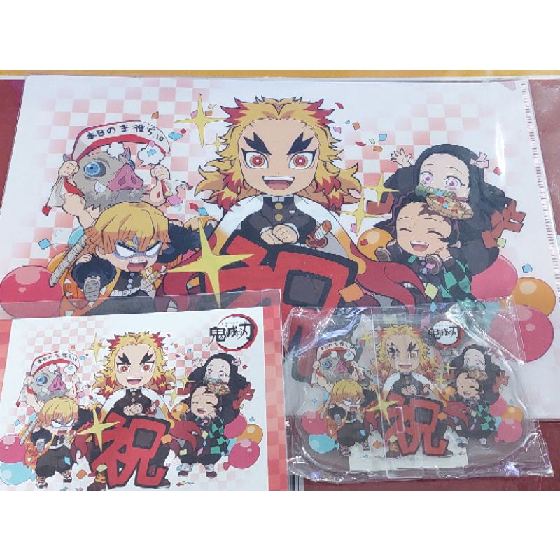 Standee+clearfile+postcard nhân vật Rengoku