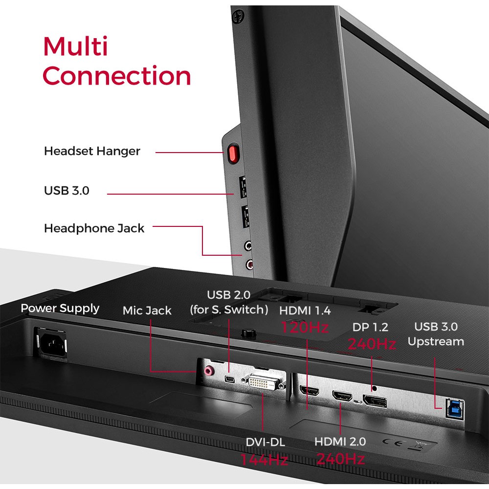 Màn hình máy tính BenQ ZOWIE XL2546 240Hz 24.5 inch DyAc™ eSports Gaming FPS (CSGO, PUBG, ...) | BigBuy360 - bigbuy360.vn