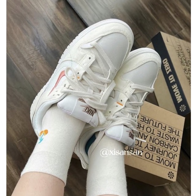 Giày SB Dunk Low Disrupt 2 Pale Ivory màu kem - Bản cao cấp Fullbox và phụ kiện