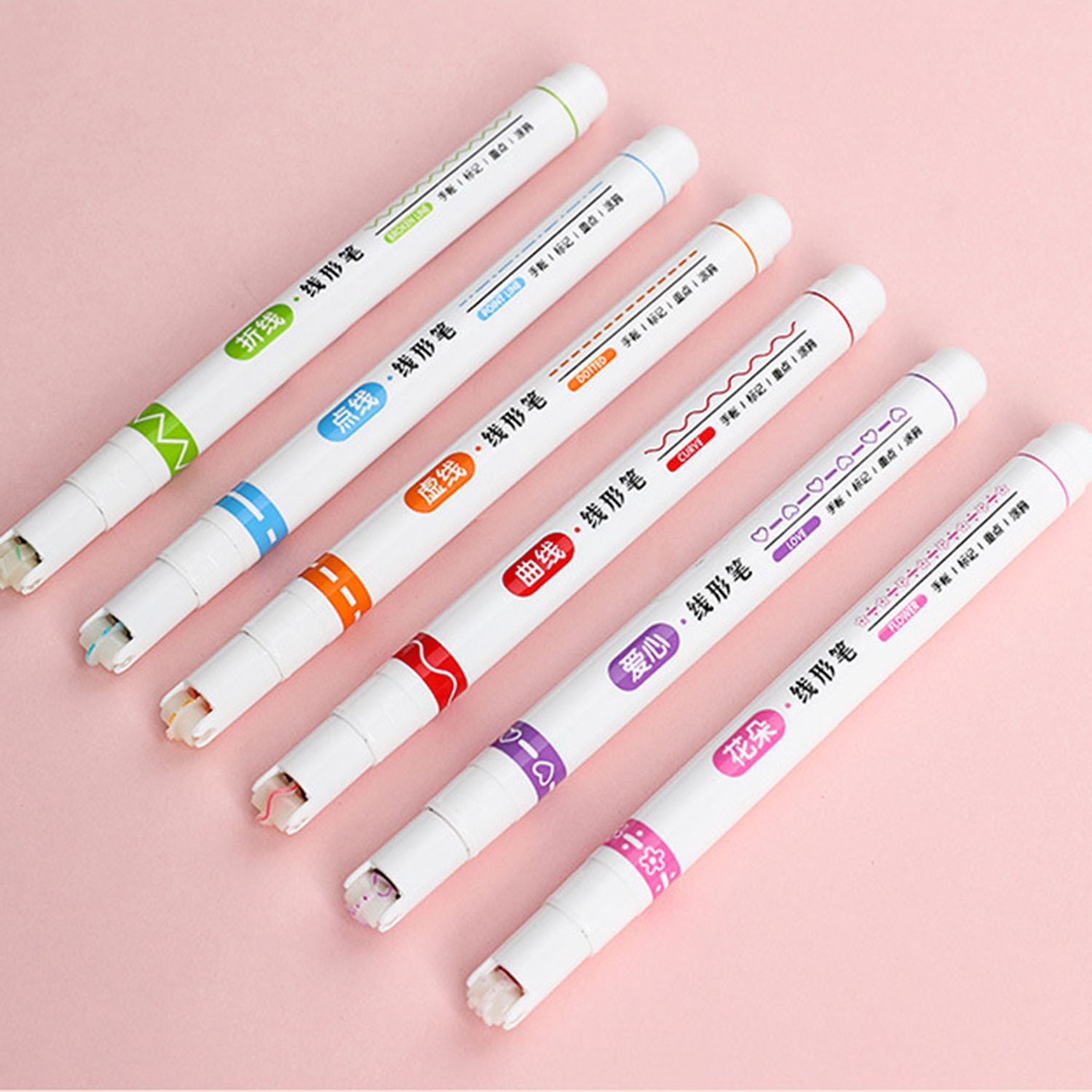Set 6 Bút Đánh Dấu Nhiều Màu Sắc Sáng Tạo