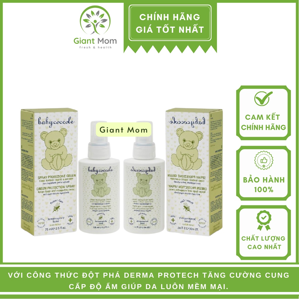 Xịt Chống Muỗi Babycoccole Cho Bé 0m+ Chiết Xuất Tía Tô Đất Và Cây Phong Lữ 125ml