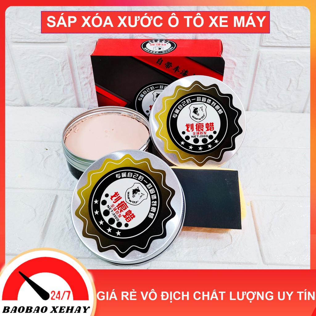 [Hàng Xịn SUPER] Sáp Xóa Vết Xước Xe Ô tô - Loại Bỏ Vết Xước Sâu Nhanh Chóng - WARWOLF 200G - Công Nghệ MỸ BAOBAOXEHAY