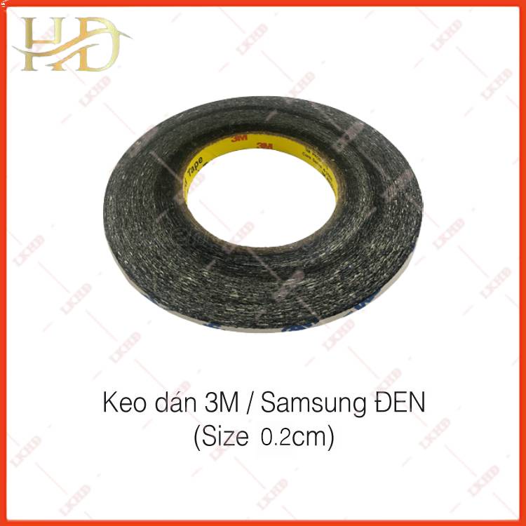 KEO DÁN 3M 2 MẶT SAMSUNG ĐEN / SIZE 0.2CM / SIZE 0.5CM / SIZE 1.0CM / SIZE 2.0CM / Băng Dính Chịu Nhiệt 3M