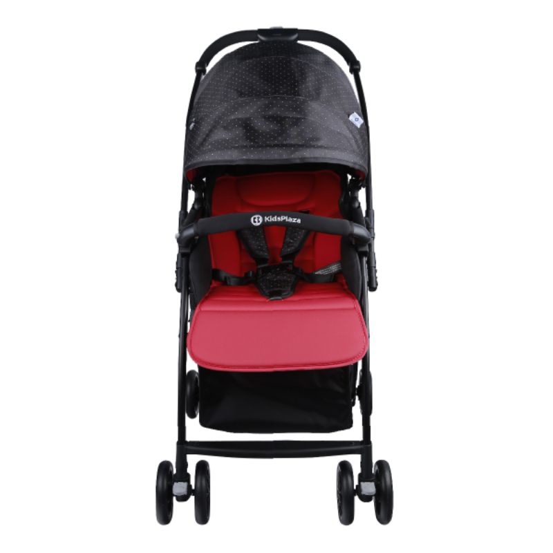 Xe đẩy em bé Kids Plaza Compact 319 Linen (màu đỏ đen) mẫu mới 2022