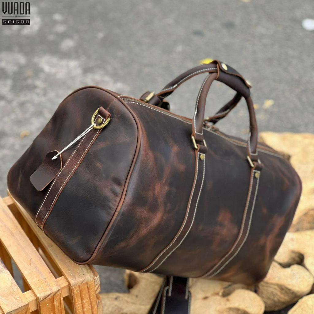 TÚI HÀNH LÍ DA  BÒ SÁP CAO CẤP HLD01