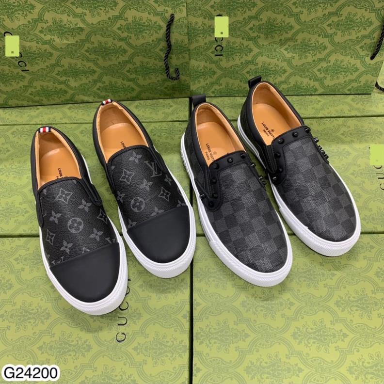 Giày Lười LV Nam Đính Đinh Siêu Đỉnh - Giày Slipon Nam Mới Nhất Cực Chất