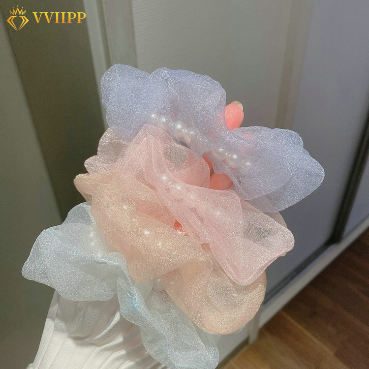 Dây Buộc Tóc Đính Ngọc Trai Giả Thời Trang Cho Nữ