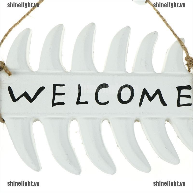 Bảng Gỗ Treo Tường In Chữ Welcome Phong Cách vintage