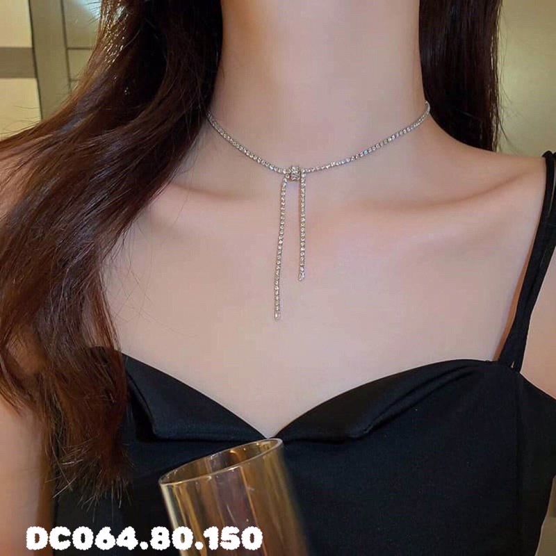 vòng choker nhiều kiểu đính đá phong cách sang trọng