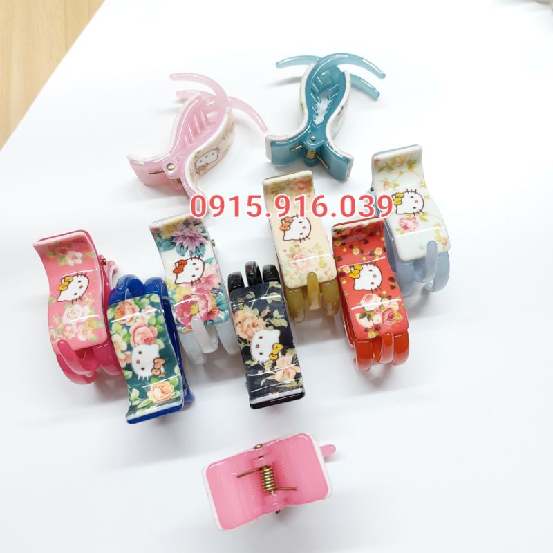 Kẹp Tóc 3 Răng Hoa Hồng,Kẹp càng cua Hoa Hồng