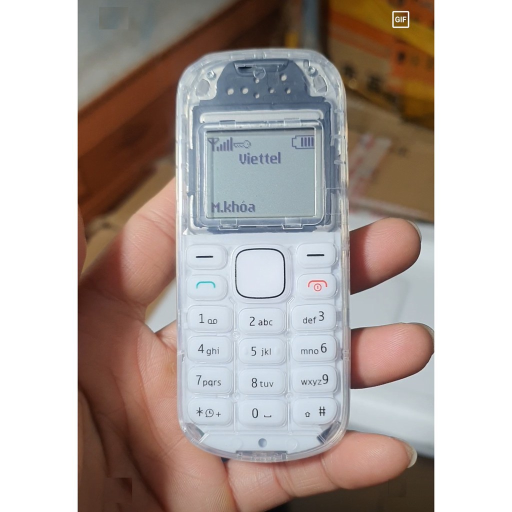 điện thoại nokia Nokia 1280 Zin Chính Hãng Lên Sườn Vỏ Trong Suốt - Có Pin Sạc