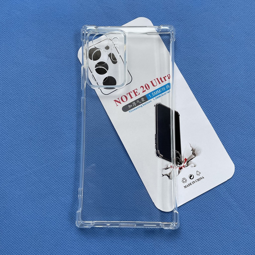 Ốp lưng silicon trong suốt chống sốc 4 cạnh cao cấp cho Samsung Galaxy Note 20 Ultra