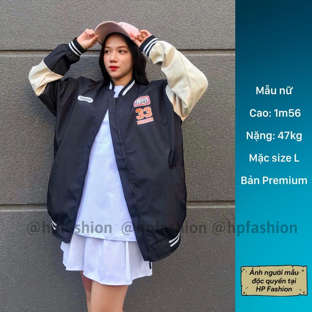 Áo khoác bóng chày form rộng Thêu Số 33 vải dù cao cấp ❤️Áo bomber Varsity dáng Unisex nam nữ D04