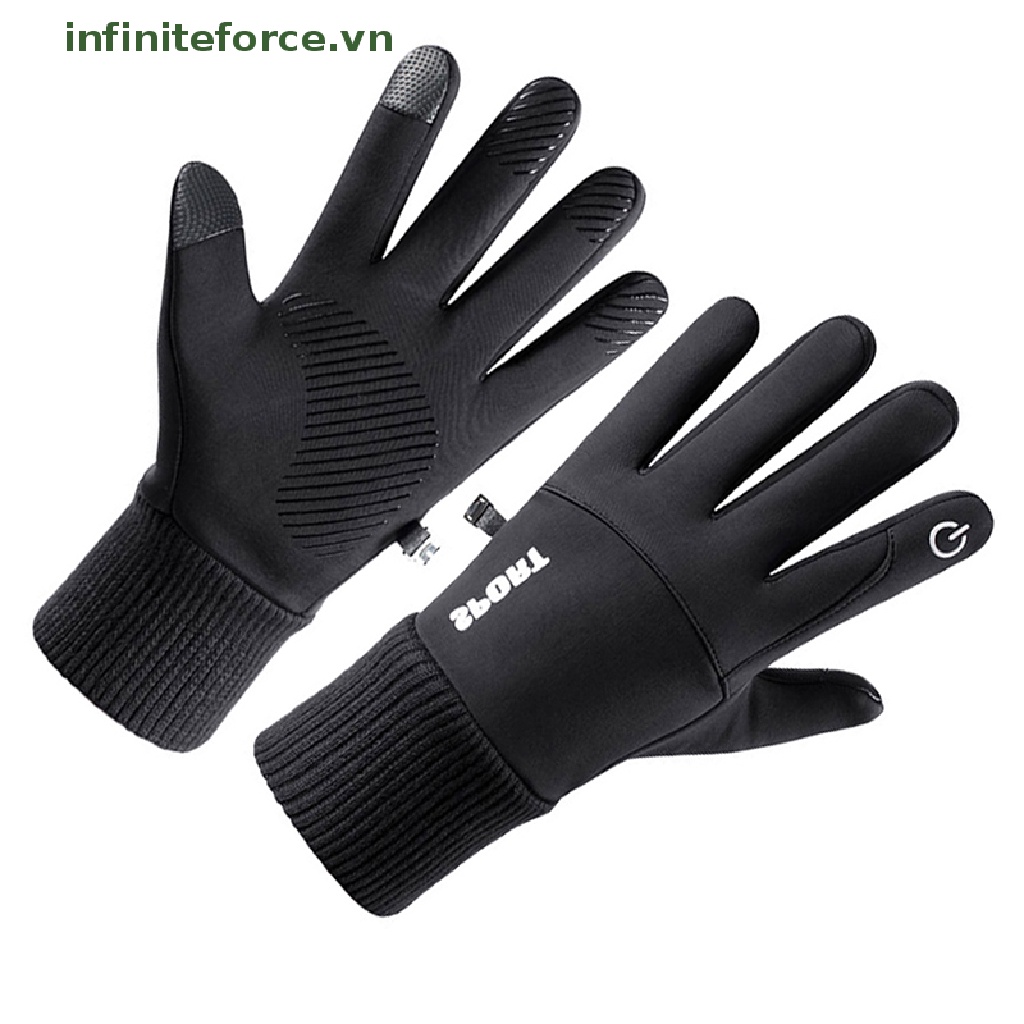 Găng Tay Thể Thao Chạy Xe Máy / Trượt Tuyết Chống Nước Giữ Ấm Không Trượt Có Thể Chạm Màn Hình Cảm Ứng Cho Nam