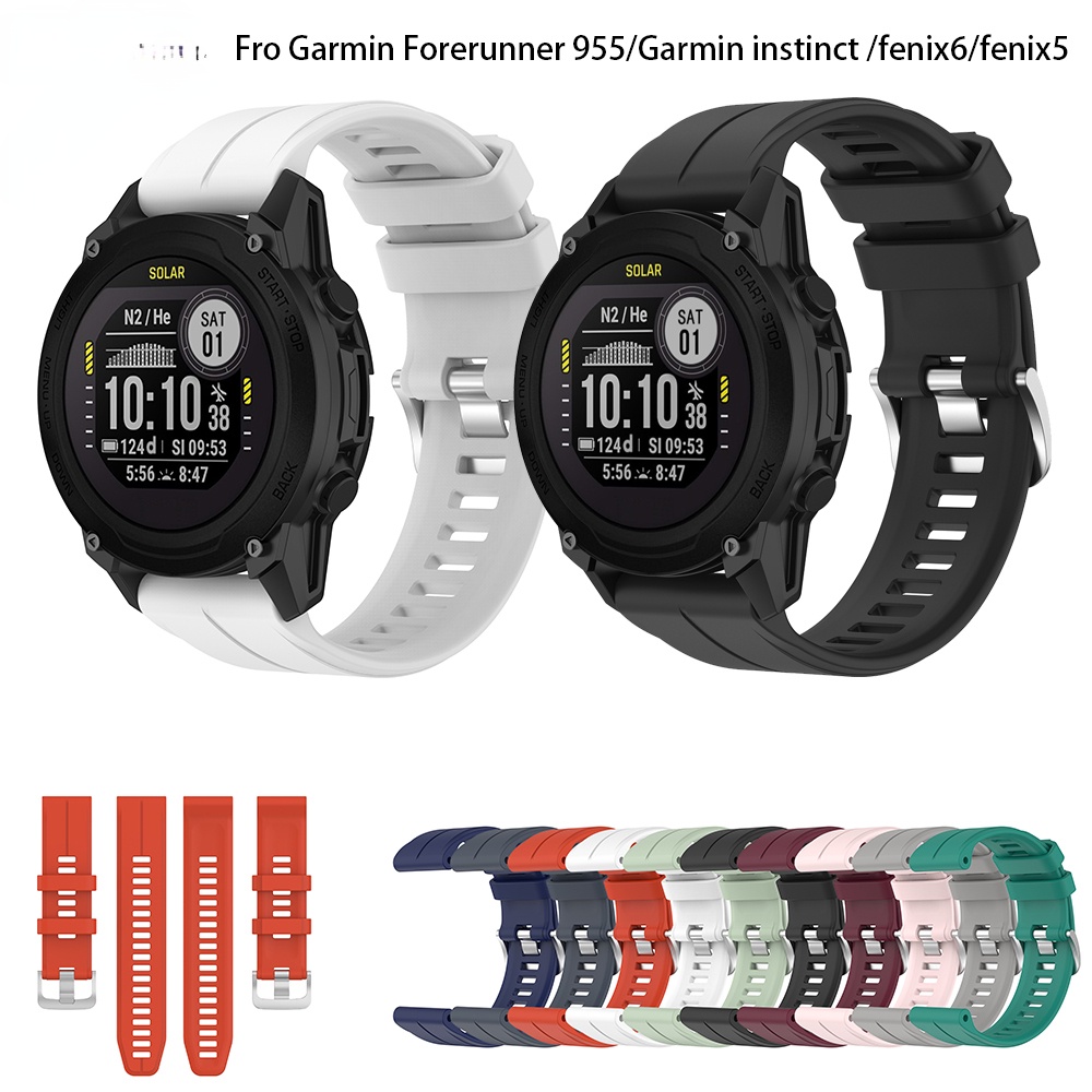 Dây Đeo Thay Thế Bằng Silicone Cho Garmin Forerunner 955 Garmin Instinct / fenix6 / fenix5