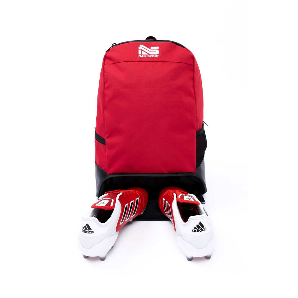 Balo bóng đá cao cấp Nam Sport Đỏ - Có ngăn để giày, đồ dơ riêng - Chống nước