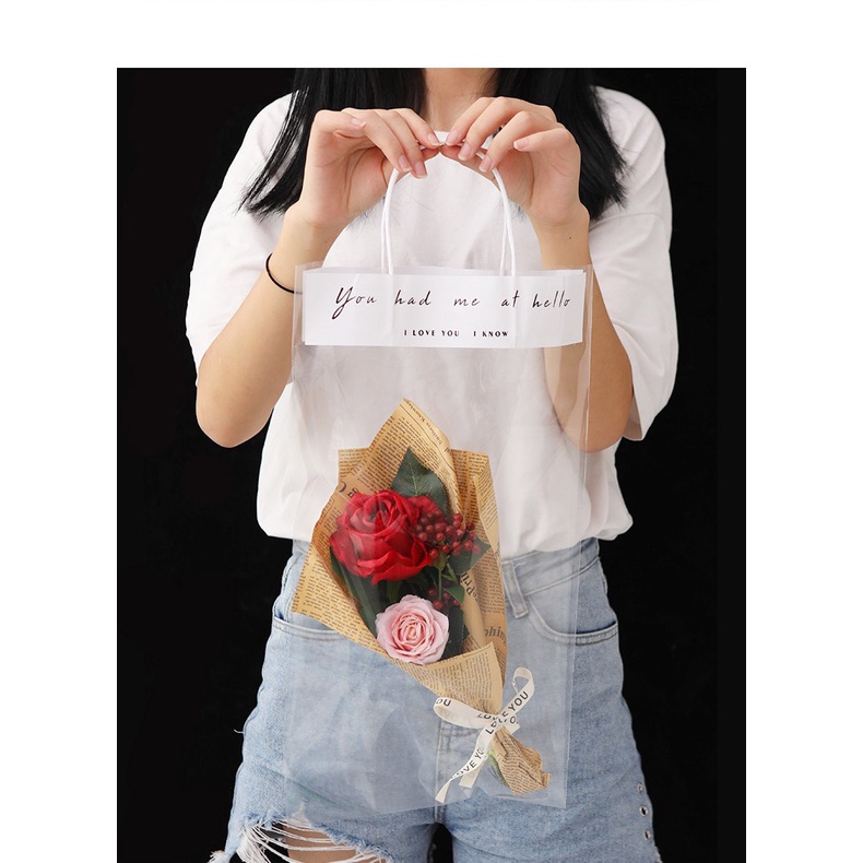 Túi Nhựa Trong Suốt Đựng Hoa Siêu Hot Nhiều Size Bền Đẹp