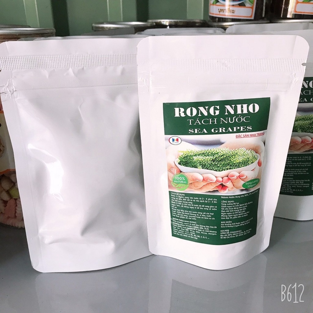 Rong Nho Tách Nước Gói 100gram - Rong Nho biển - Công Nghệ Tách nước Nhật Bản DAV020