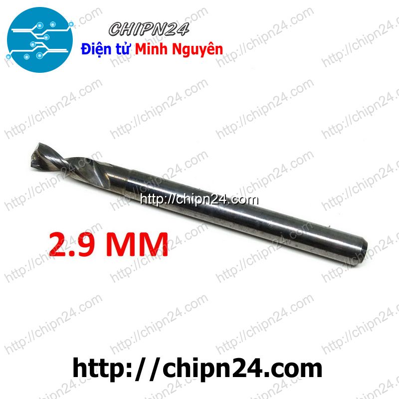 [1 CÂY] Mũi khoan mạch in CNC 2.9mm (Mạch điện tử, PCB)
