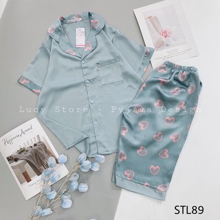 Đồ bộ Pijama quần lửng lụa mát cao cấp