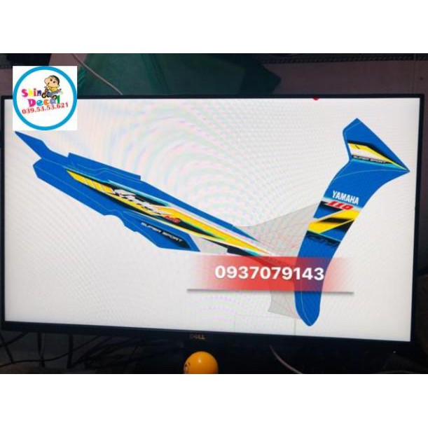 Tem rời sirius dán xe xanh gp sản phẩm y hình 100%