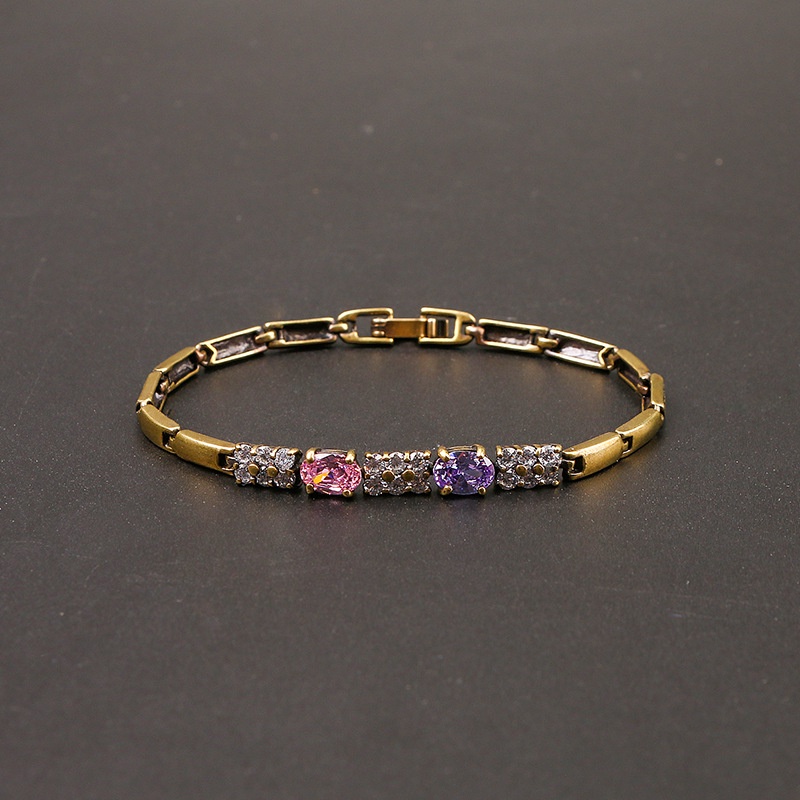 Vòng Tay Kim Loại Đính Đá Pha Lê Phong Cách Âu Mỹ Mới 2020