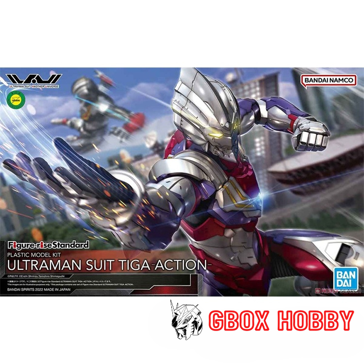 Mô hình lắp ráp Ultraman Suit Tiga Action Bandai Figure Rise Standard Kamen