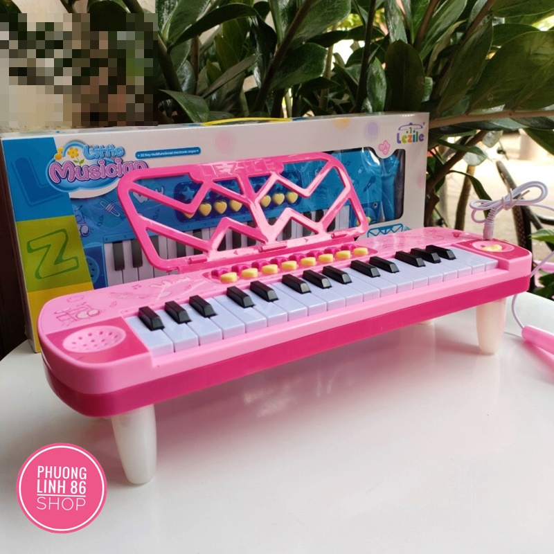 Đàn piano cho bé kèm mic đồ chơi có nhạc shop Phương Linh 86 D34