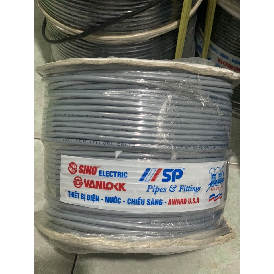 Dây Điện Thoại SiNo Cuộn 200m Dây Xám, Dây Đen 4R SiNo- Hàng Chính Hãng