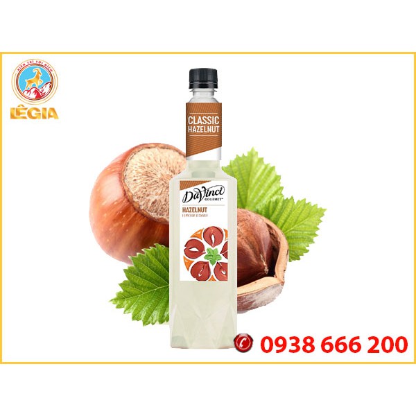 SIRO DAVINCI HẠT DẺ 750ML (HAZELNUT SYRUP)