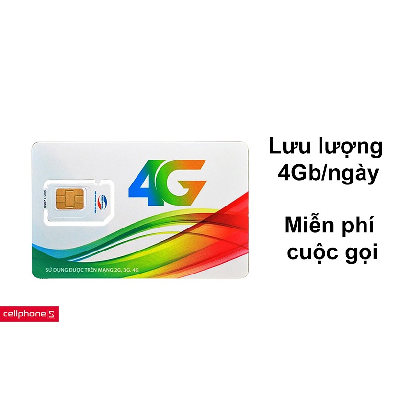 Sim 4G Viettel V120 - V120Z - 4GB/NGÀY - 120GB DATA - MIỄN PHÍ GỌI