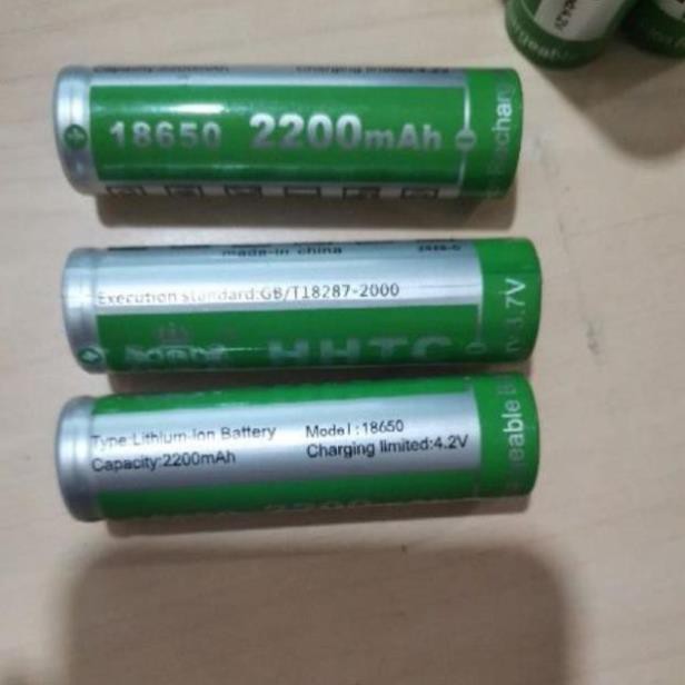 Pin Sạc Cell 18650 HHTC Green Lithium-ion 2200mAh 3.7V dùng cho Loa/ Đài/ Máy phóng thanh và Đèn pin