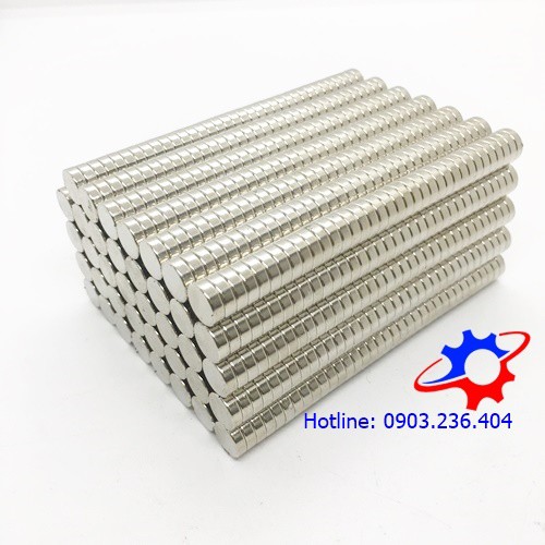 10 viên nam châm vĩnh cửu kích thước 10x5mm mạ Nikel