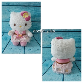 Gấu bông Hello Kitty xù váy hồng