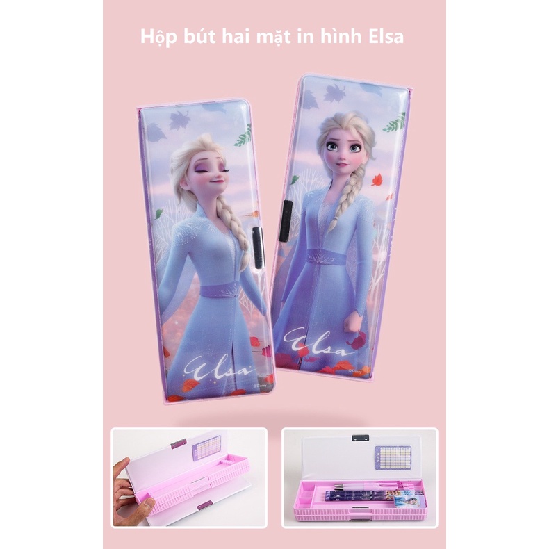 Bộ đồ dùng học tập Disney với hai mẫu Frozen Elsa và The Avenger Marvel 13 chi tiết - Quà tặng cho bé-hộp bút