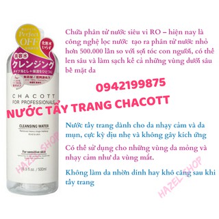 Nước tẩy trang Chacott