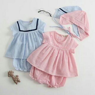 Set váy mũ cho bé cực xinh