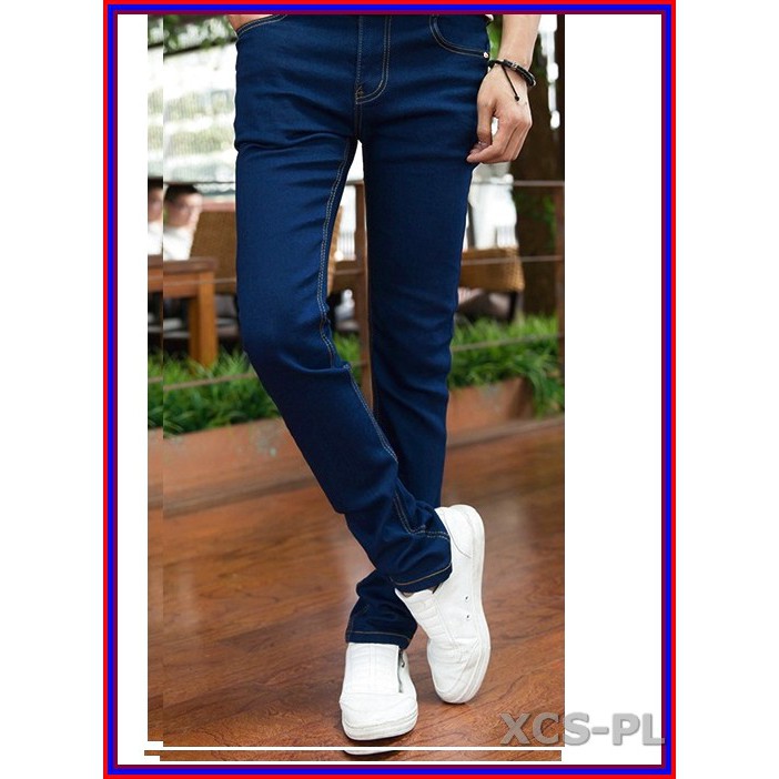 Quần jean nam cao cấp XANH ĐẬM TRƠN 05 chất giãn cực đẹp không xù lông, không ra màu 05txanh1
