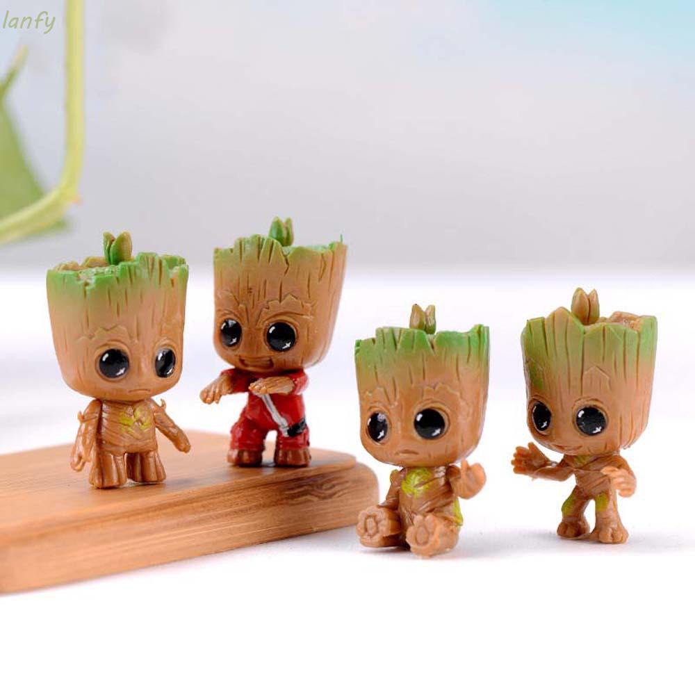 Set 4 đồ trang trí nhân vật Groot phim vệ binh dải ngân hà
