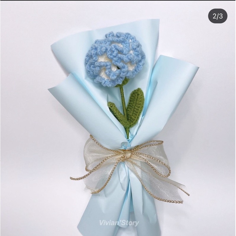 Hoa cẩm chướng handmade bằng len làm quà tặng hoặc trang trí-Oder 3ngày