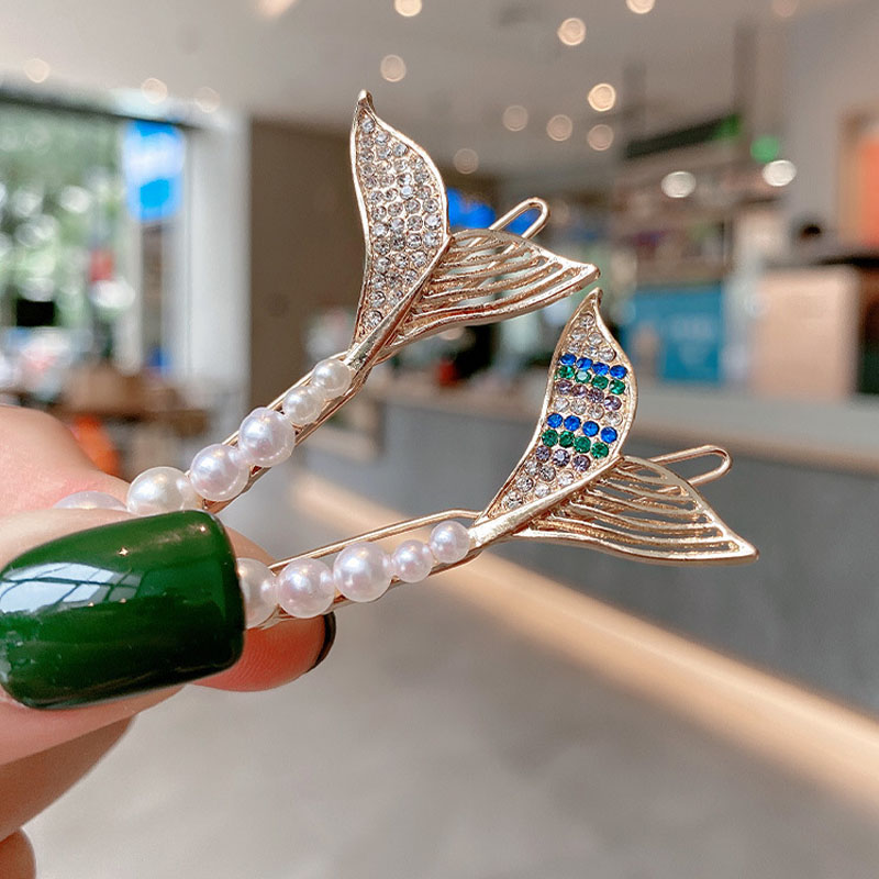 Kẹp Tóc Cá Heo Đính Ngọc Trai Nhân Tạo Thời Trang 2022