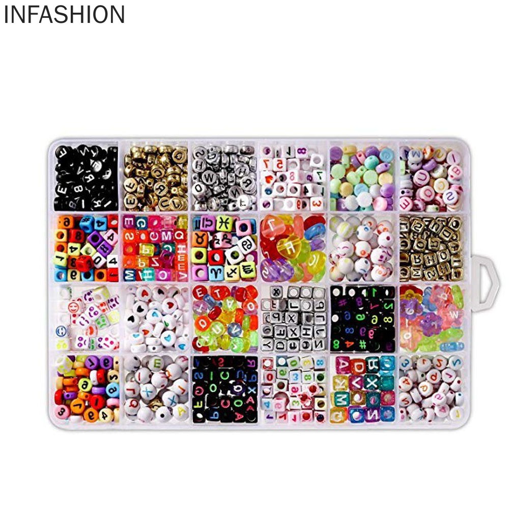 Hộp 1200 Hạt Xâu Làm Vòng Đeo Tay