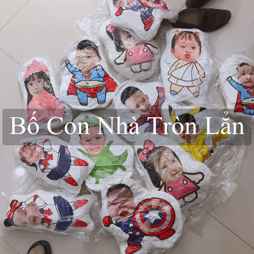 In gối theo yêu cầu - GỐI CHIBI GHÉP MẶT VUI NHỘN , NGỘ NGHĨNH cho các bé - Gối bông ghép hình theo yêu cầu - GỐI ÔM