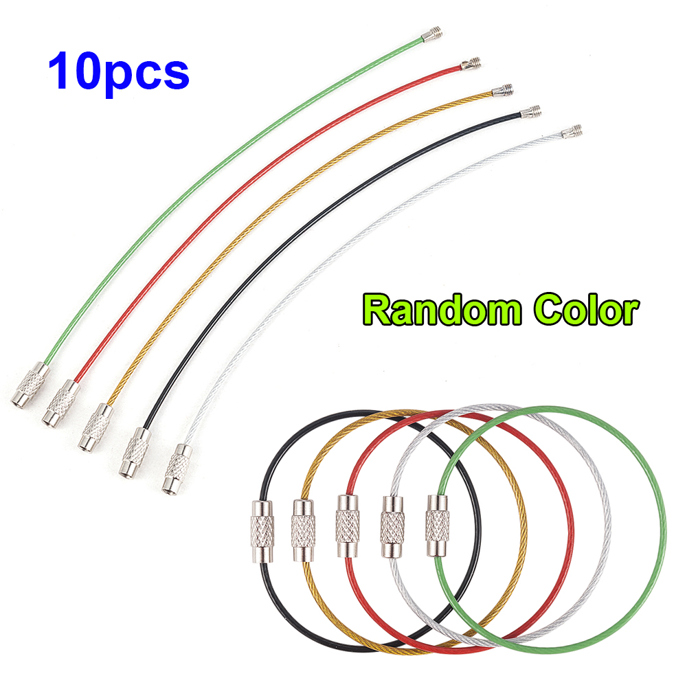 Set 10 móc khóa bằng thép không gỉ đa năng tiện dụng tiện lợi