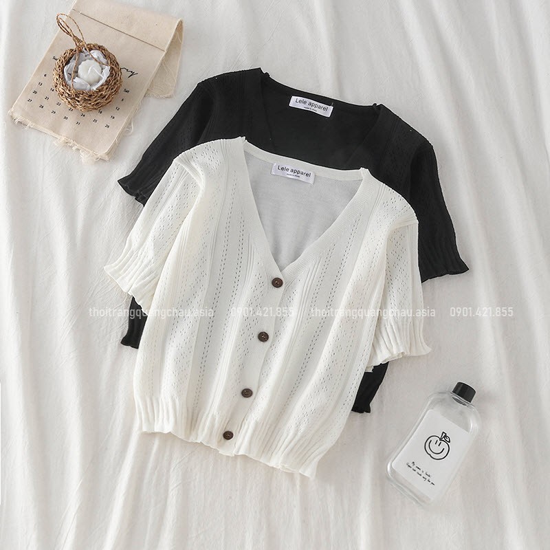 [Hàng Nhập] Áo croptop len mặc mùa nóng Mã #QC22