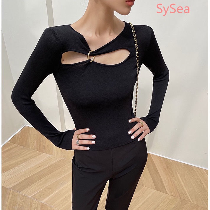 Áo Kiểu Hàn Quốc Màu Sắc Đơn Giản Thời Trang Mùa Thu Cho Nữ