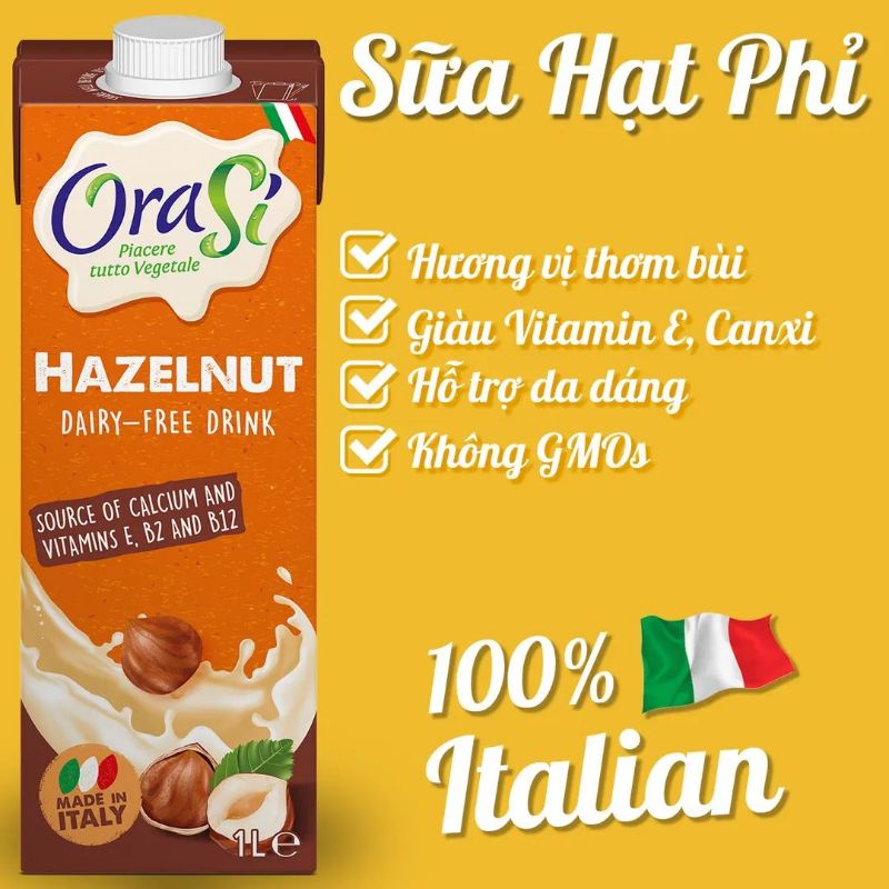 Hazelnut Thực phẩm bổ sụng sữa hạt phỉ Orasi 1L thumbnail