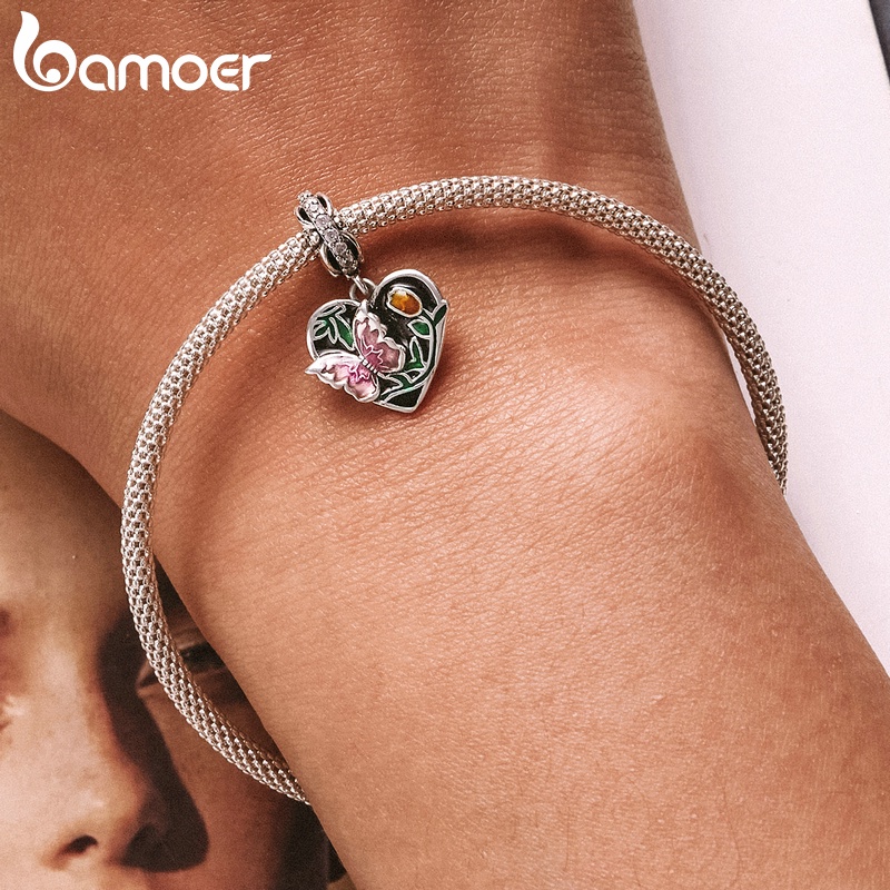 Mặt dây chuyền BAMOER bằng bạc 925 thời trang cho nữ