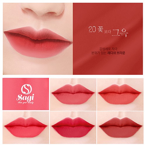 Son kem lì Bbia Last Velvet Lip Tint Version 3 Màu 12 Cam Cháy - Amora Skinlab | BigBuy360 - bigbuy360.vn